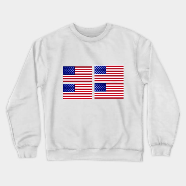 The American Flag x4 Crewneck Sweatshirt by Islanr
